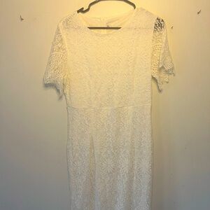 White lace dress